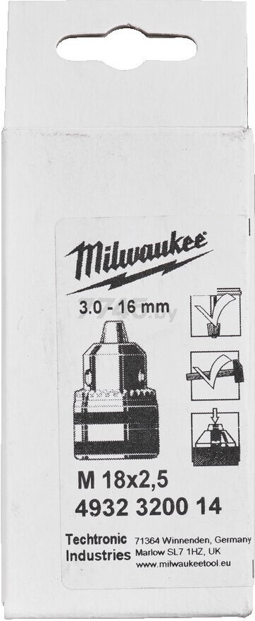 Патрон зубчатый 16 мм М18х2,5 MILWAUKEE (4932320014) - Фото 3